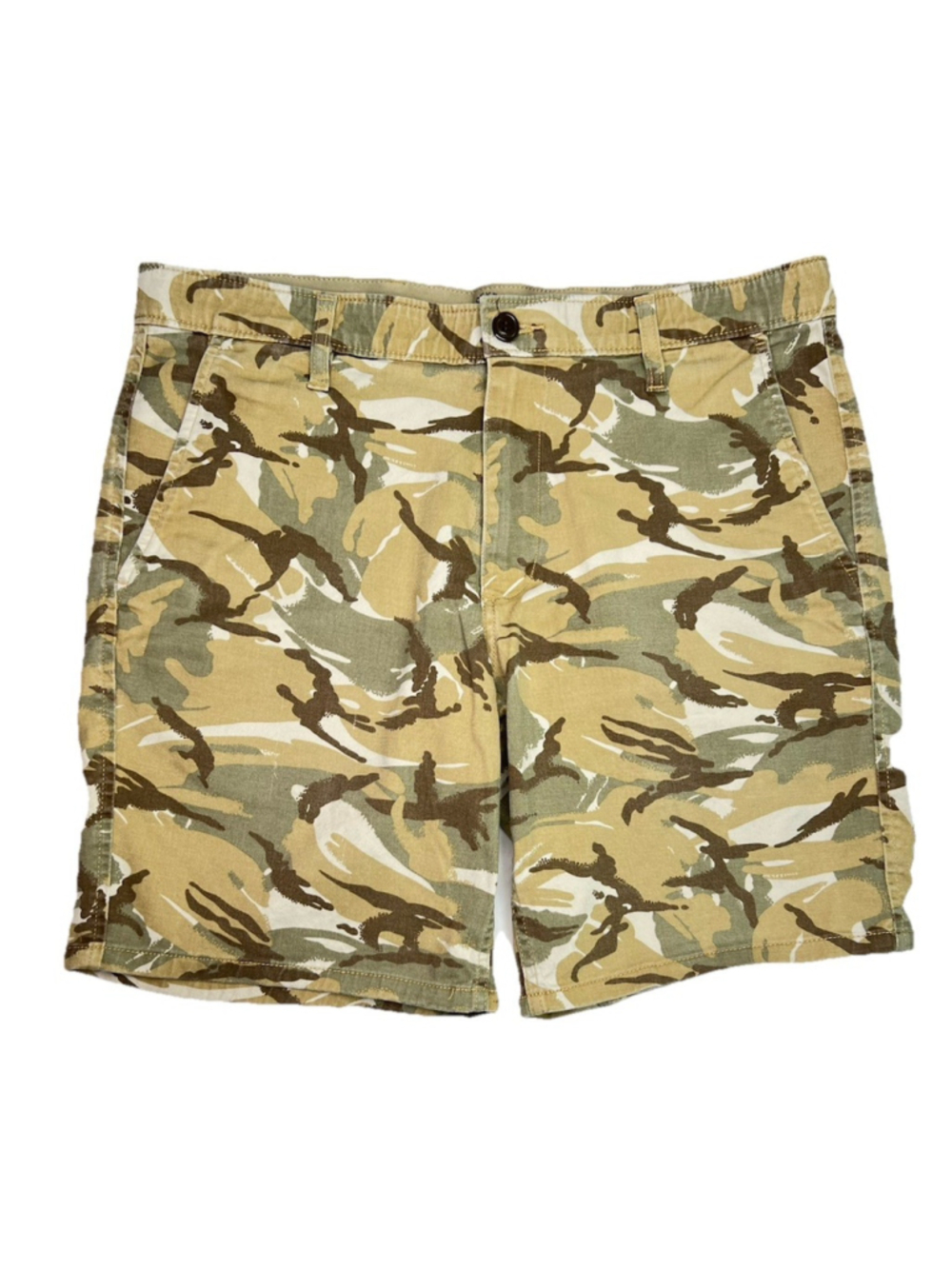 Camo Chino Shorts 34x9 Dockers Flex Comfort Brown Olive Green White
